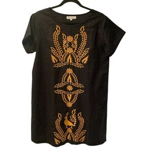 Cost Plus World Market Black Embroidered Dress
